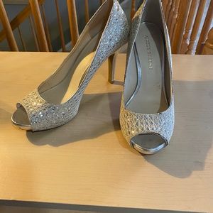 Silver sparkly shoes